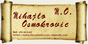 Mihajlo Osmokrović vizit kartica